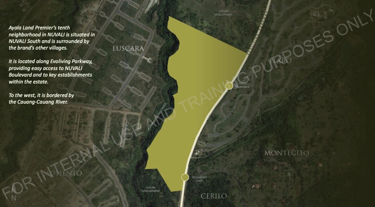 Location map of Arcilo in Nuvali