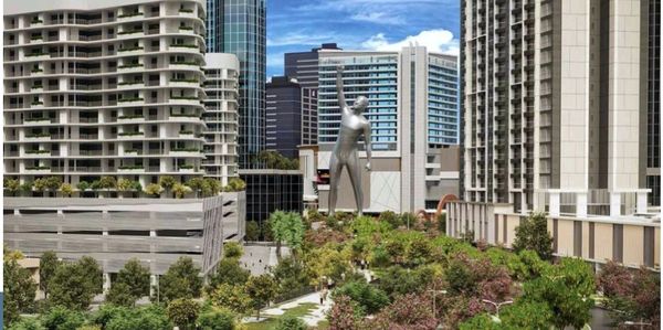 Artist's rendering of The Victor statue and Bridgetowne Pasig