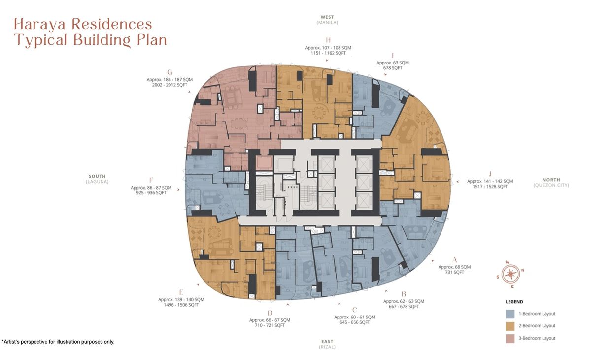 Typical floor plan in Haraya Residences Pasig