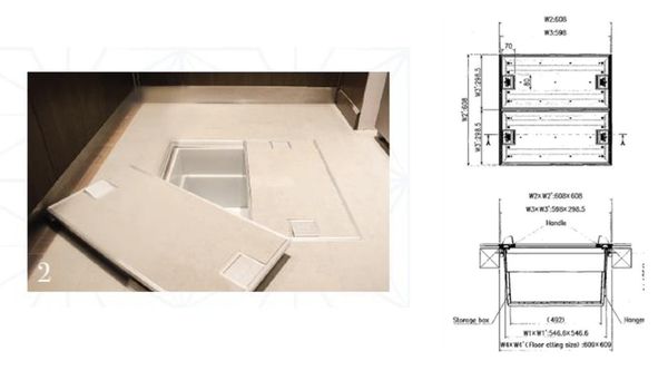 Kitchen floor storage in a unit in The Seasons Residences