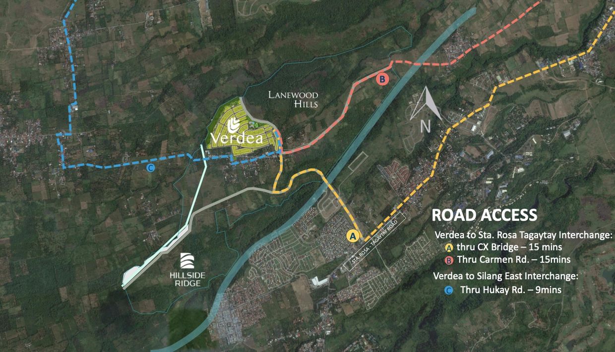 Access map going to Verdea, Southmont