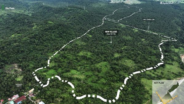 Aerial shot of Enara site