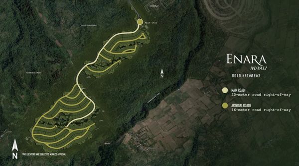 Sizes of the road networks in Enara
