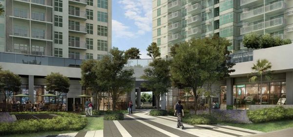 Artist's Perspective of the Retail Component in Alveo's residential block