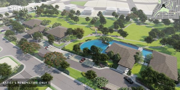 Artist's perspective of the clubhouse