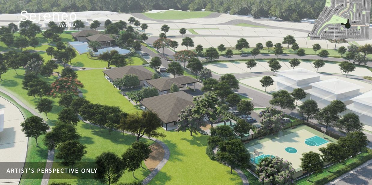 Artist's perspective of the clubhouse