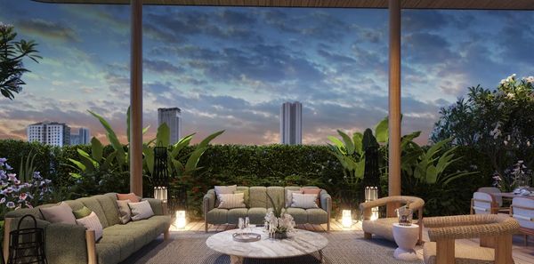 Artist's rendering of the ballroom al fresco spaces in Shang Summit