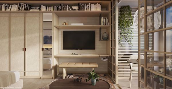 Artist's rendering of a unit in Shang Summit