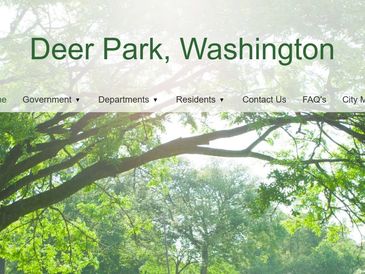 City of Deer Park, WA website snapshot