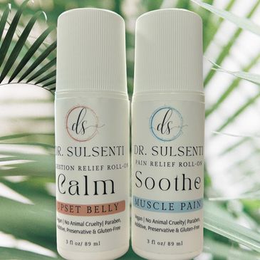Dr. Sulsenti Pain Relief Roll-Ons are made of all-natural and toxin-free ingredients for pain relief.