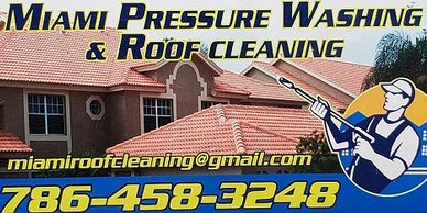 Miami Pressure Washing & Roof Cleaning specializing in tile roofs, driveways and walkways