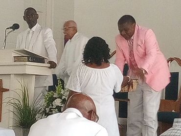 Left To Right:
Assoc. Min. Samuel Bradley, Sr.
LWBC Pastor J. C. Garror
Assoc. Min. Broderick Kirks