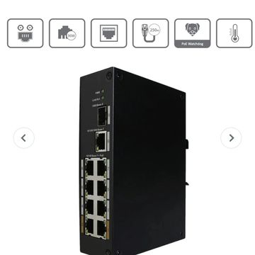 PoE+ 8-Port/ 8-Channel Switch for IP Cameras