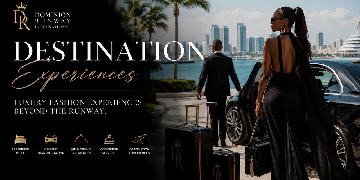 Luxury fashion travel experience with premium services and elegant style.