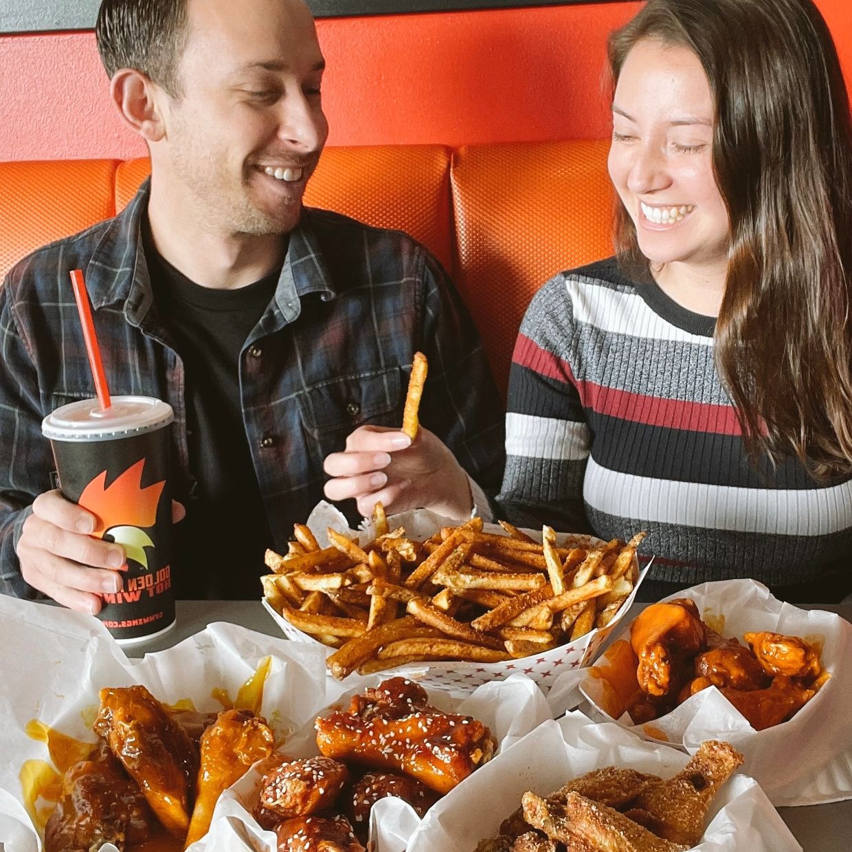 Golden Flame Hot Wings, Dinner for 2 meal deal