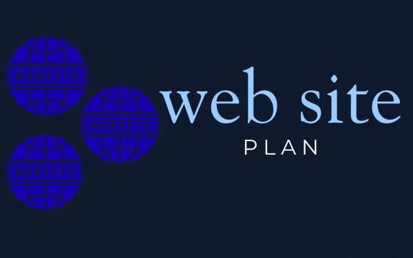 Graphic showing 'website plan' with globe icons.