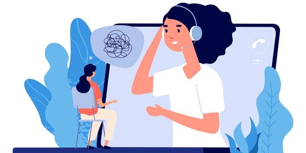 Woman doing a 30 minute online assesment