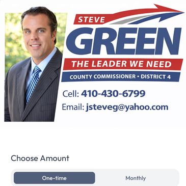 Campaign ad for Steve Green, County Commissioner District 4.
