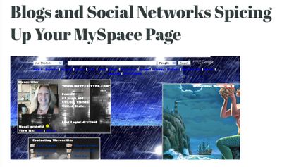 Blogs and Social Networks Wavecritter Myspace