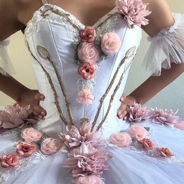 Professional Ballet Tutu Costume Aurora Raymonda Fairy Doll Dulcinea Pink Gold