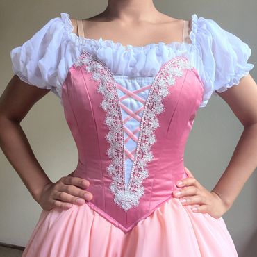 Professional Romantic Ballet Tutu Swanhilda Giselle Pink White Performance