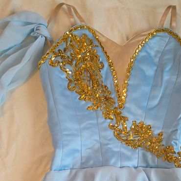 Professional Ballet Tunic Costume Talisman Cupid White Gold Dance Dress