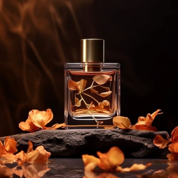 taşın üstünde duran bir parfüm şişesi