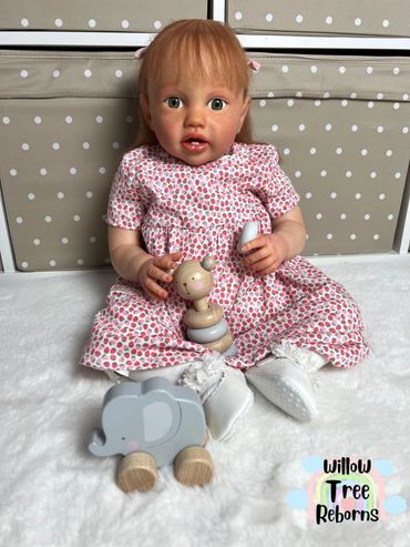 Lottie by Laura Lee Eagles painted by Willow Tree Reborns