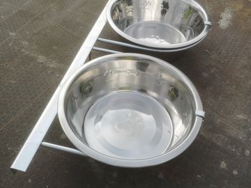 Galvanised Double Dog bowl holder

