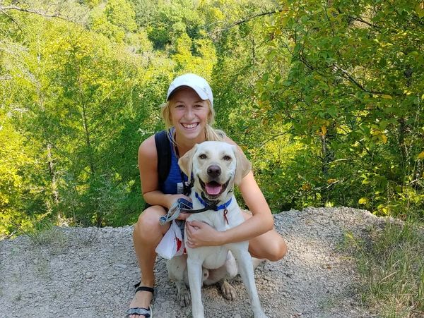 Teacher and dog