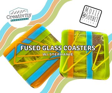 Fused glass coasters