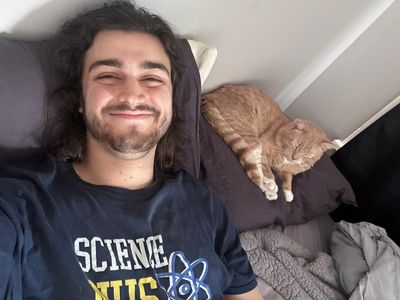 A selfie of me and my cat