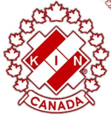 Logo of KIN Canada with maple leaves.
