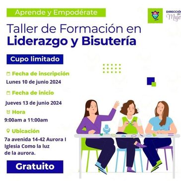 Mujeres Emprendedoras Taller Bisutería ALCALDÍA AUXILIAR MUNI (junio 2024)