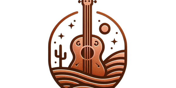 Logo.
Guitar in the Arizona Desert.