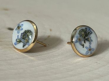 More wild forget-me-not earrings, I love how each set is slightly different