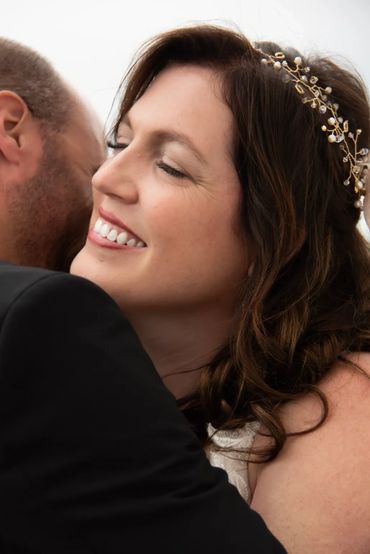 Pearls, crystals, and seed bead leaves make up this beautiful piece