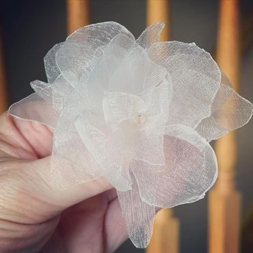 Fabric flowers are lightweight and whimsical