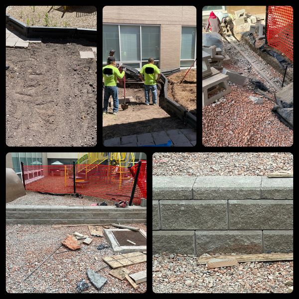 Retaining block wall improvement.