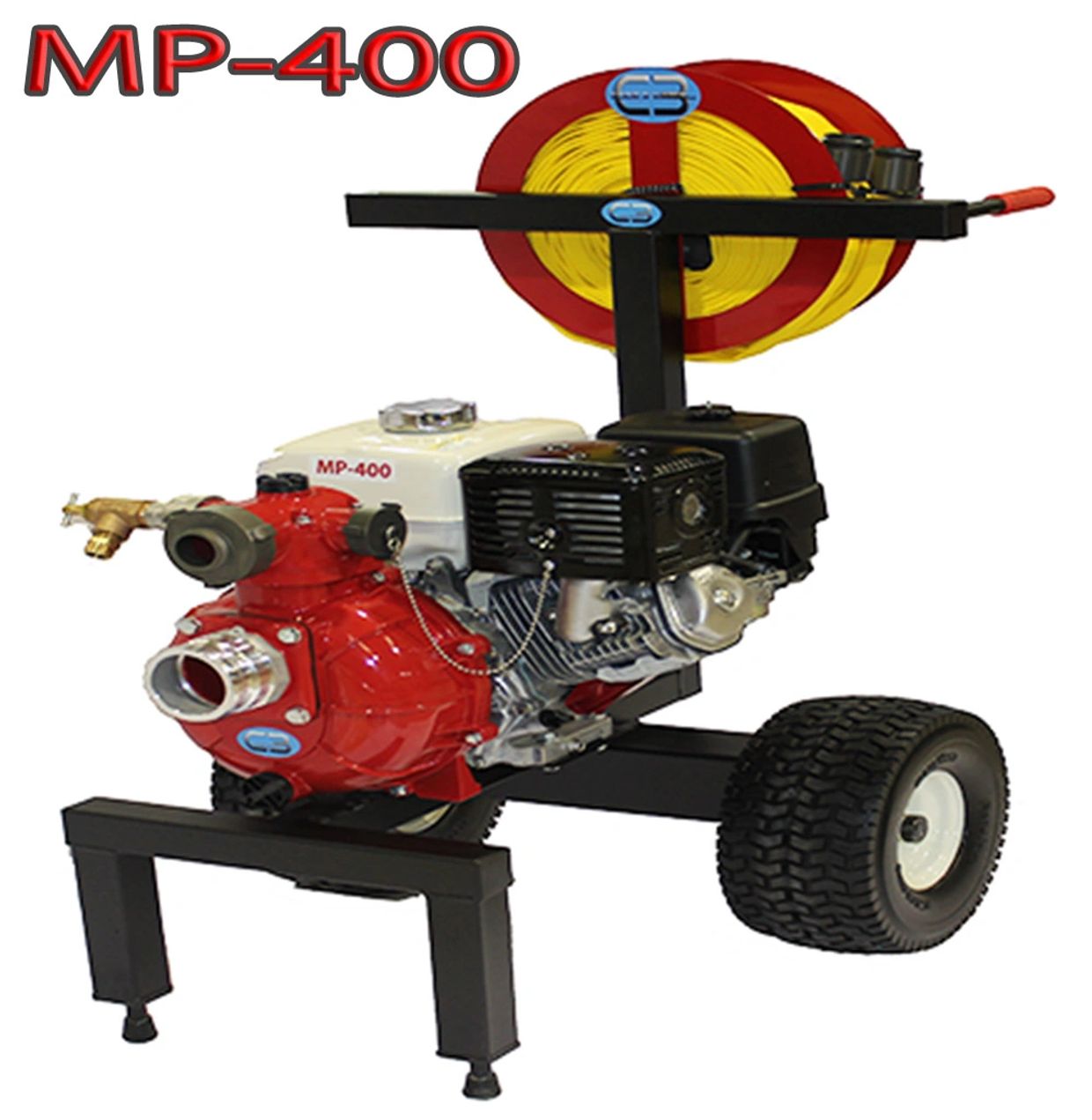 Code 3 water MP-400  portable wildfire fire water pump cart system with hoses and reels