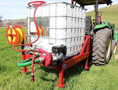 fire tractor with 350 gallon water tank 3 point quick hitch mounted skid mounted fire pump honda eng