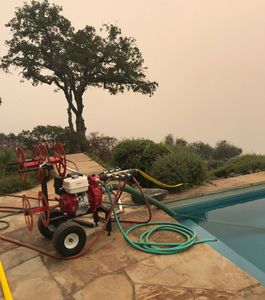 MP-400v.45 portable home fire pump cart system with hose reels