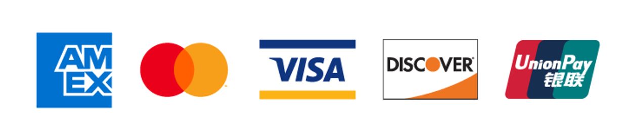 Credit card payments we accept