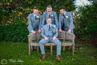 Wedding photography at Melbourne View Hotel. Groom and groomsmen