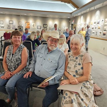 Tulare Historical Museum, September 7, 2024. Robin and John Dofflemeyer with Trudy Wischemann