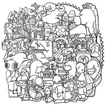 It's the Random crew! Characters that make up the Random universe.