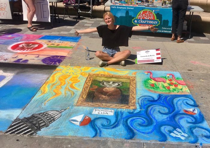 Badgers Chalk the Block competition at UW-Madison
