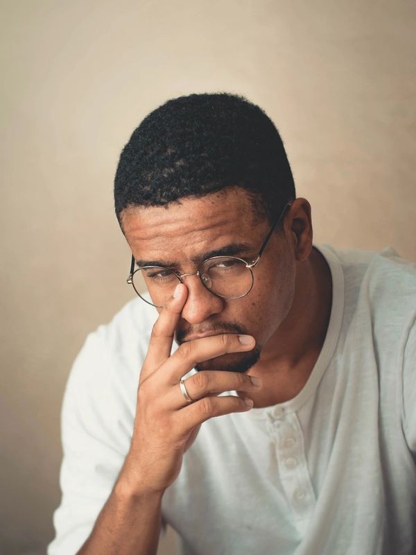 Picture of a man looking anxious and worried