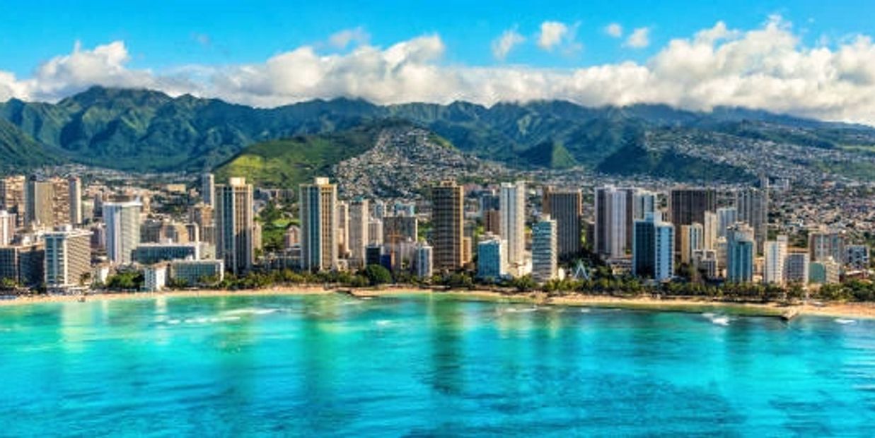 Study Abroad Hawaii is located here on Waikiki Beach in Honolulu, Hawaii.