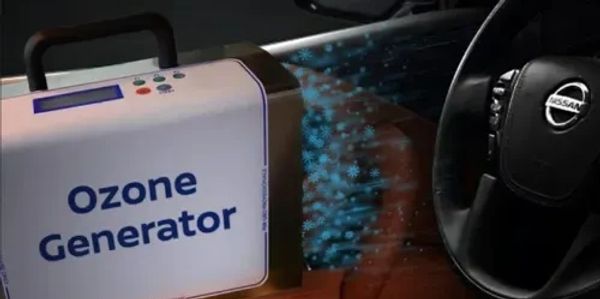 Ozone removes odors from car, truck, boat or RV